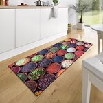 Tapis de cuisine imprimé 50 x 80 cm - Marron