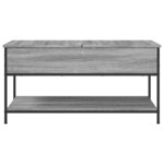 vidaXL Table basse sonoma gris 100x50x50 cm bois d'ingénierie et métal