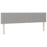 vidaXL Sommier à lattes de lit et matelas gris clair 120x190 cm tissu