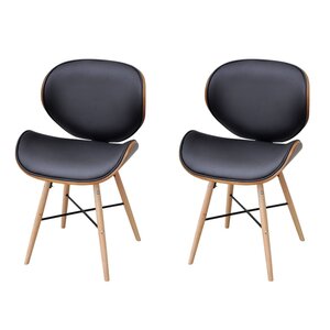 vidaXL Chaises à manger lot de 2 similicuir et bois courbé