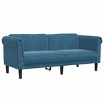 vidaXL Ensemble de canapés 2 Pièces bleu velours