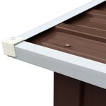 vidaXL Abri de stockage de bois Acier galvanisé 330x92x153 cm Marron