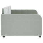 vidaXL Lit de repos gris clair 90x200 cm velours