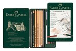 Set de Crayons Pitt Monochrome, boîte métal de 12 pièces FABER-CASTELL