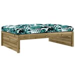 vidaXL Salon de jardin 4 Pièces avec coussins bois de pin imprégné