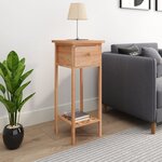 vidaXL Table d'appoint avec tiroir 25x25x60 cm Bois massif de noyer