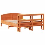 vidaXL Cadre de lit sans matelas cire marron 150x200cm bois pin massif