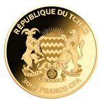 Pièce de monnaie en Or 3000 Francs g 0.031 (1/1000 oz) Millésime 2024 Gold Gift AFRICAN LEOPARD 1/1000