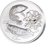 Monnaie en argent 2 dollars g 31.1 (1 oz) millésime 2023 arowana