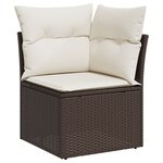 vidaXL Ensemble de canapé de jardin 6 pièces avec coussins gris en poly rotin