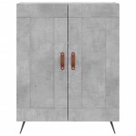 vidaXL Buffet gris béton 69 5x34x90 cm bois d'ingénierie