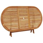 vidaXL Ensemble à manger de jardin 7 Pièces beige tissu et bois massif