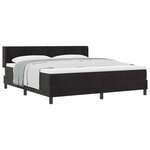 Lit Box Spring vidaXL avec Matelas Noir 180x200 cm Velours