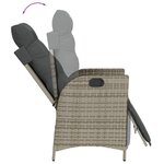 vidaXL Ensemble à manger de jardin 3 Pièces coussins gris résine tressée