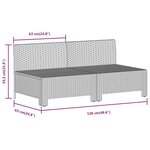 vidaXL Salon de jardin 7 Pièces avec coussins Gris Résine tressée