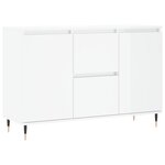 vidaXL Buffet blanc brillant 104x35x70 cm bois d'ingénierie