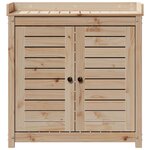 vidaXL Table de rempotage et étagères 82 5x50x86 5 cm bois massif pin