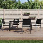 vidaXL Ensemble à manger de jardin 5 Pièces résine tressée acier