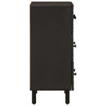 vidaXL Armoire latérale noir 60x33x75 cm bois massif de manguier