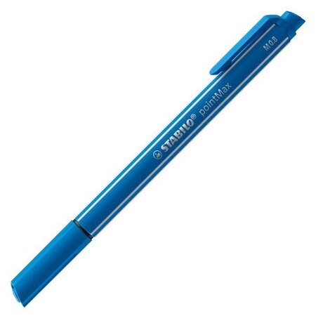 Stylo-feutre pointMax  pointe 0 8mm - Bleu foncé x 10 STABILO