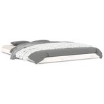 vidaXL Cadre de lit sans matelas blanc 135x190 cm bois de pin massif