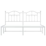 vidaXL Cadre de lit métal avec tête de lit blanc 183x213 cm