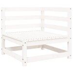 vidaXL Salon de jardin 6 Pièces blanc bois de pin massif