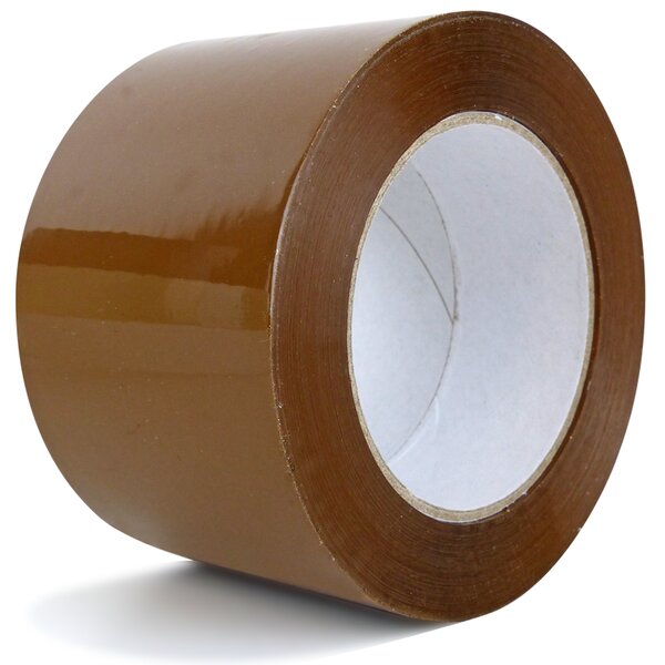 Ruban adhésif polypropylène silencieux 4 rouleaux – 75 mm x 100 m Havane – Bulteau Systems