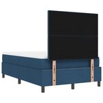 vidaXL Lit à Ressorts avec Matelas & Banc Bleu 120x190 cm Tissu
