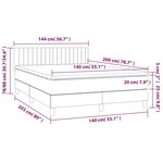vidaXL Sommier à lattes de lit et matelas Vert foncé 140x200cm Velours