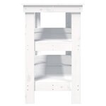 vidaXL Banc de travail Blanc 142 5x50x80 cm Bois de pin massif