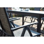 Le Merry : Salon de jardin table extensible et 8 chaises en aluminium