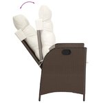vidaXL Ensemble à manger de jardin et coussins 7 Pièces marron rotin