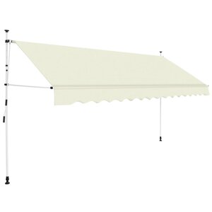 vidaXL Auvent manuel rétractable 350 cm Crème