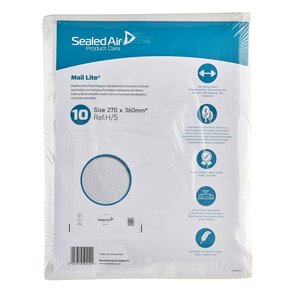 Pochette matelassée bulles sealed air - 27 x 36 cm - boîte de 10 (paquet 10 unités)