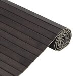 vidaXL Tapis rectangulaire marron foncé 100x100 cm bambou
