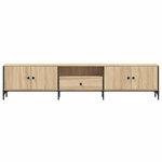 vidaXL Meuble TV à tiroir chêne sonoma 200x25x44 cm bois d'ingénierie