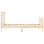 vidaXL Cadre de lit avec tête de lit 90x200 cm bois massif