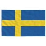 vidaXL Drapeau de la Suède et mât 5 55 m Aluminium