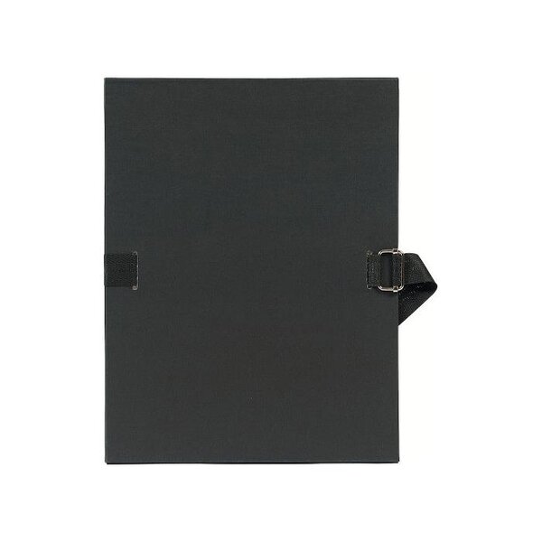 Chemise à dos extensible, A4, carton, noir EXACOMPTA