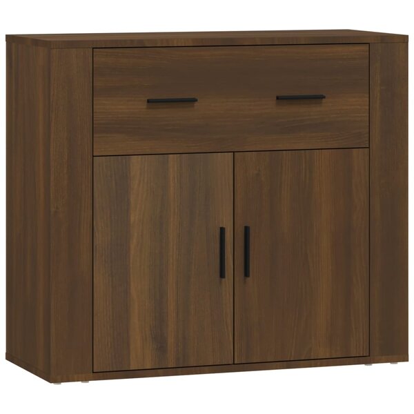 vidaXL Buffet Chêne marron 80x33x70 cm Bois d'ingénierie