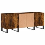 vidaXL Armoire à disques chêne fumé 121x38x48 cm bois d'ingénierie