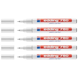 Marqueur Peinture 780 Blanc Pointe Fine 0 8 mm x 5 EDDING