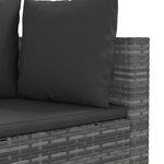 vidaXL Salon de jardin 6 Pièces avec coussins gris résine tressée
