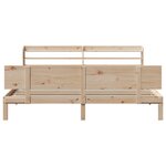 vidaXL Cadre de lit avec tête de lit 180x200 cm bois de pin massif
