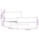 vidaXL Cadre de lit métal avec tête de lit et pied de lit 120x190 cm