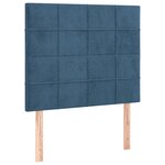 vidaXL Têtes de lit 2 Pièces Bleu foncé 80x5x78/88 cm Velours