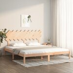 vidaXL Cadre de lit 180x200 cm Super King Bois massif