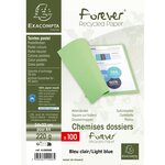 Paquet De 100 Chemises Forever® 220 100  Recyclé - 24x32cm - Bleu Clair - X 5 - Exacompta