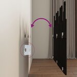 vidaXL Tête de lit murale Noir 146 5x3x80 cm Bois massif de pin